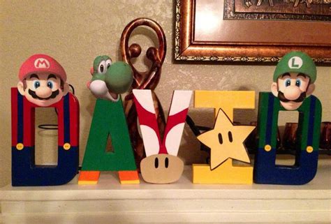 Mario Themed Letters Fiesta De Mario Bros Decoracion De Mario Bros