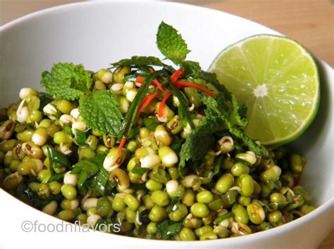 This is the best mung bean dish i have ever tried and it is so easy to make it. Sprouted mung bean, kaffir lime, Thai chili salad ...