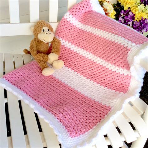 Easy Baby Blanket Crochet Pattern Beginner Or Intermediate