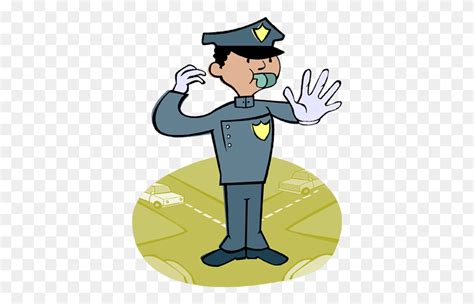 Police Officer Directing Traffic Royalty Free Vector Clip Art Police