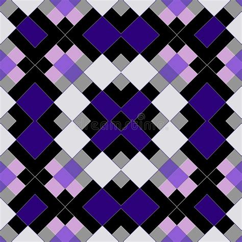 Seamless Geometrical Squares Mosaic Pattern Stock Illustration