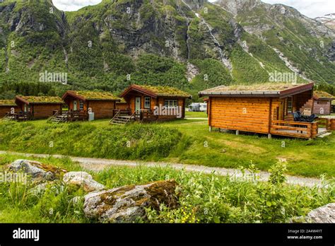 Traditional Norwegian Red Wooden House Norway Stock Photo Alamy