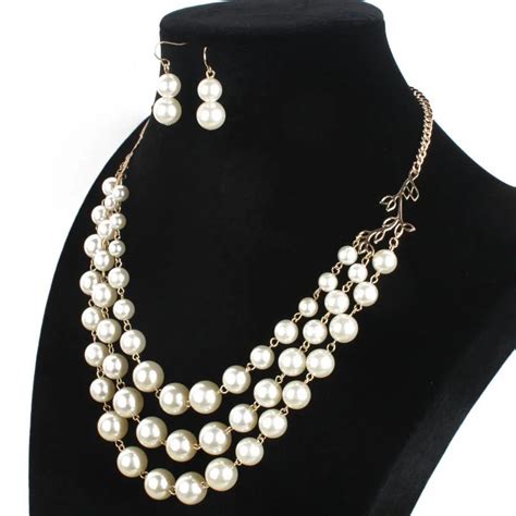 simulated pearl fashion jewelry sets new year ts for women daughter and mother birthday ts