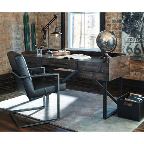 Belfort Select Starmore Modern Rusticindustrial Home Office Desk With