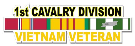 Us Army 1st Cavalry Division Vietnam Window Strip Decal