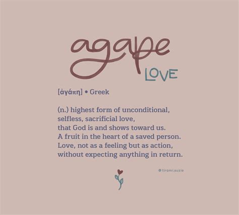 Agape Love Meaning Tiramisuzie Inspirational Quotes Uncommon Words