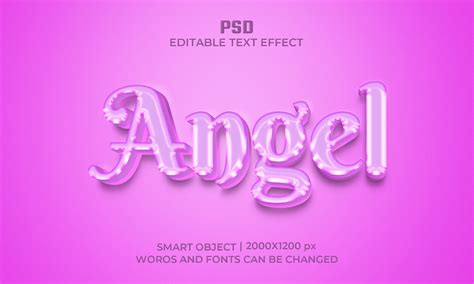 Angel Pink 3d Editable Psd Text Effect Graphic By Adesign060 · Creative