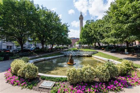 Mount Vernon Place Park In Baltimore Maryland Stock Photo Image Of