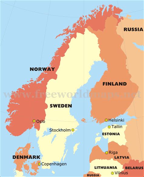 Images And Places Pictures And Info Physical Map Of Scandinavian