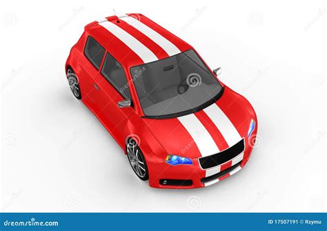Red Sports Car 3d Render Stock Illustration Illustration Of Detailed