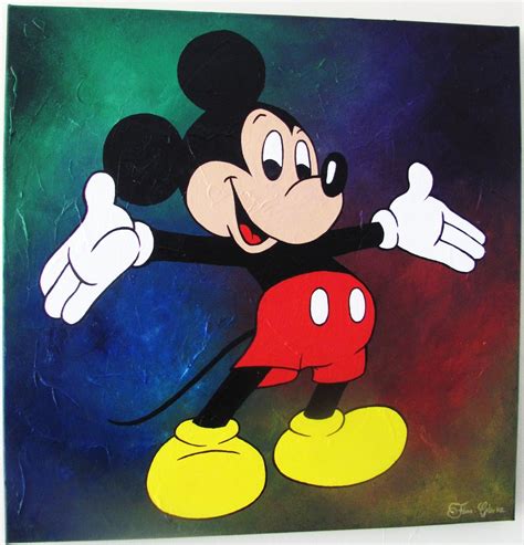 90s Style Mickey Mouse Painting Acrylic Art Mickey Mouse Disney