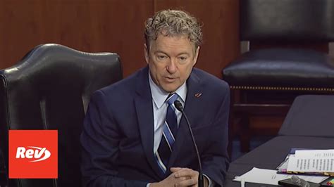 Rand Paul Questions Health Nominee Rachel Levine On Gender Reassignment