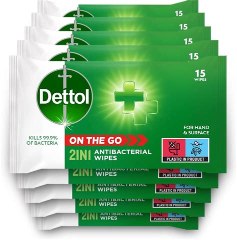 Dettol 2 In 1 Antibacterial Wipes 135 Wipes 15 Wipes 9 Packs