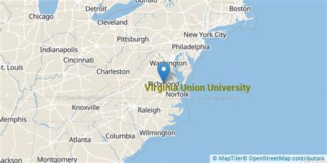 Virginia Union University Campus Map Map