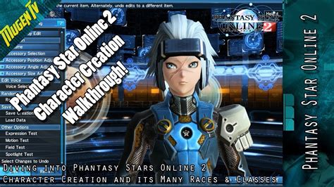 Phantasy Star Online 2 Character Creation Walk Through Youtube