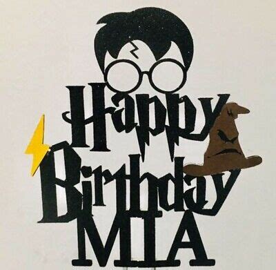 He also happens to share a birthday with j.k. Harry Potter Inspired Happy Birthday Cake Topper ...