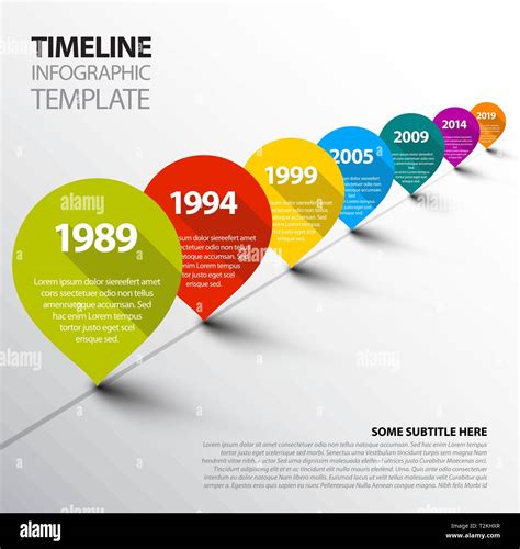 Vector Retro Infographic Timeline Template With Pointers Stock Vector