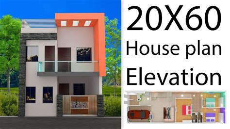 20x60 House Plan With 3d Elevation By Nikshail Youtube