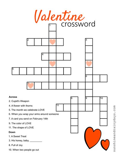 Search thousands of crossword puzzle answers on dictionary.com. Valentine Crossword Puzzle