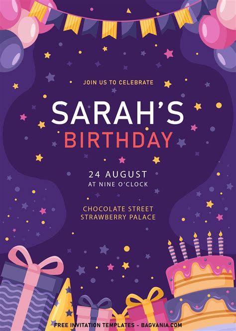 Free Birthday Invitation Templates Online Printable Birthday Cards Riset