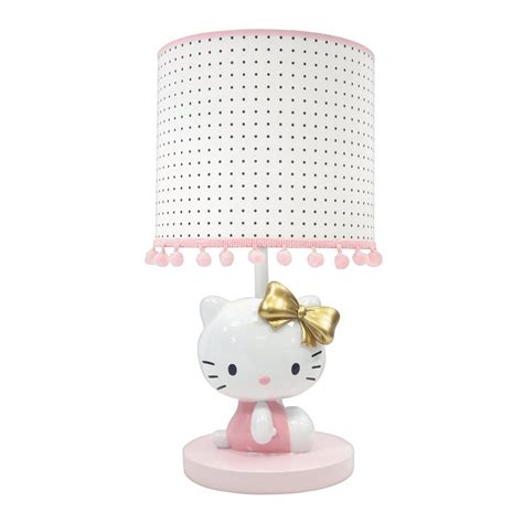 Hello Kitty Pinkwhiteblack Nursery Lamp With Shade And Bulb In 2020