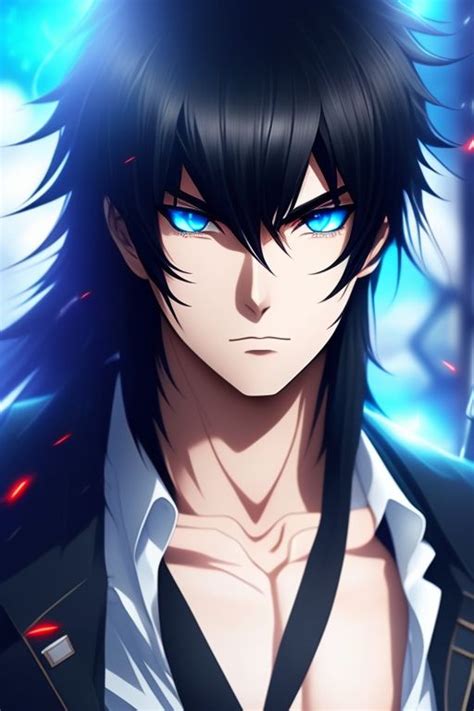 Scaly Bison352 Man With Black Hair Blue Eyes Anime Blue Lock