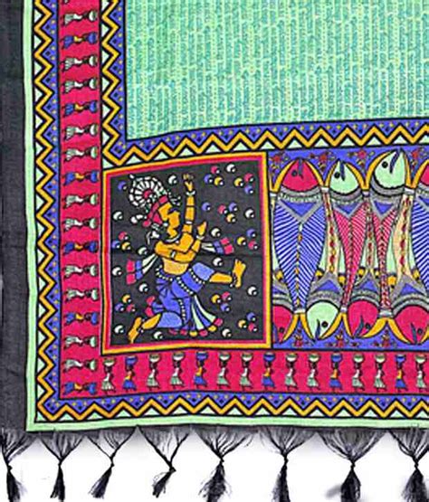 Shyam Silk Fabrics Warli Printed Silk Dupatta For Women Price In India