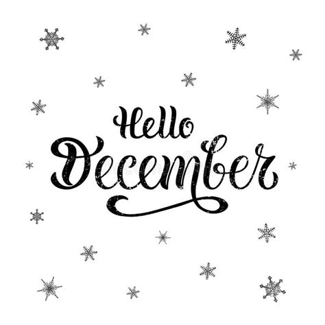 Vector Illustration Of Hello December For Typography Poster Logotype