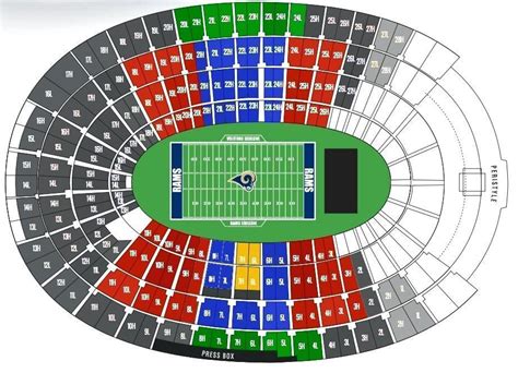 Rams Stadium Seat Map