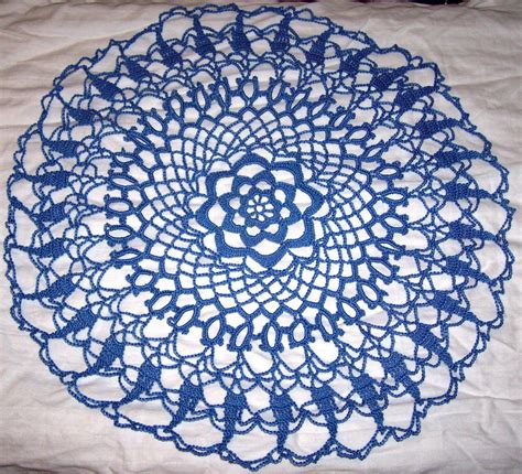 The place for all things knitting. Large Blue Doily | Knitting projects, Outdoor blanket, Doilies