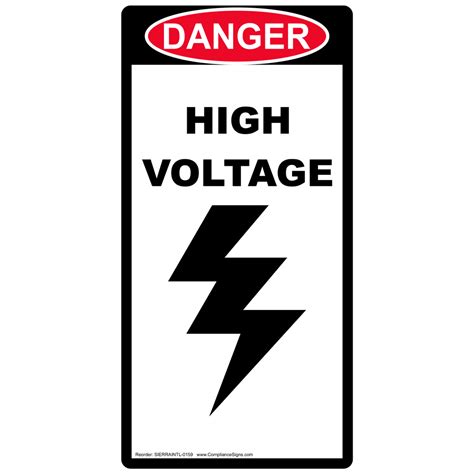 High Voltage Label Sierraintl 0159