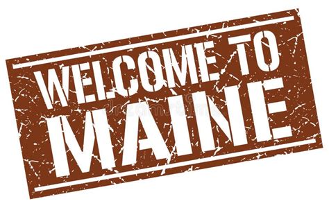Welcome To Maine Stamp Stock Vector Illustration Of Banner 121210201