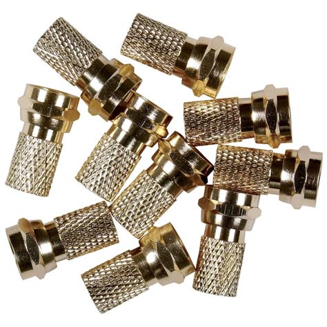 Rca 10 Pack F Pin Push On Coax Cable Connectors At