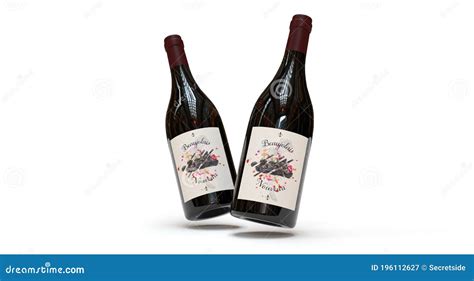 Bottle Of Beaujolais Nouveau French Tradition Stock Illustration