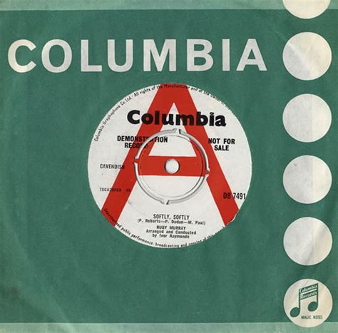 Ruby Murray Softly Softly Uk Promo 7 Vinyl Single 7 Inch Record 45