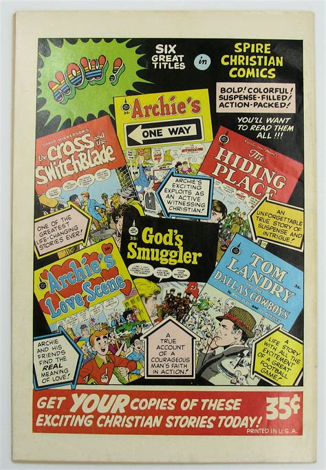Archies One Way 1 1972 Spire Christian Comic Comic Books Bronze