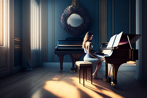 Lexica The Most Beautiful Elegant Woman Playing Piano Wearing Jeans