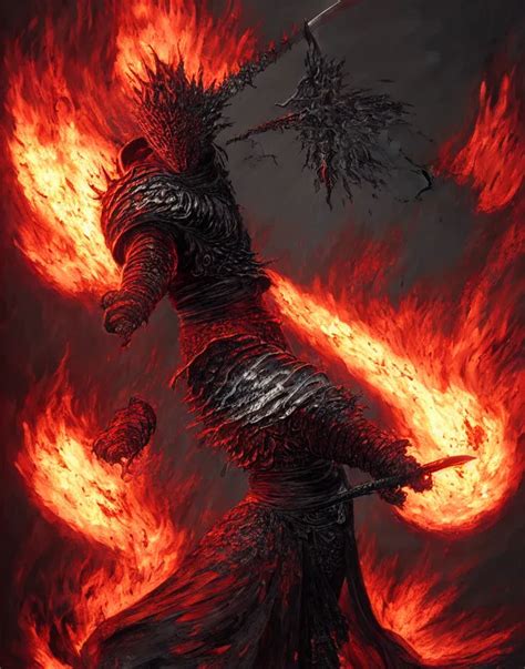 Illustration Of The Soul Of Cinder From Dark Souls 3 Stable Diffusion