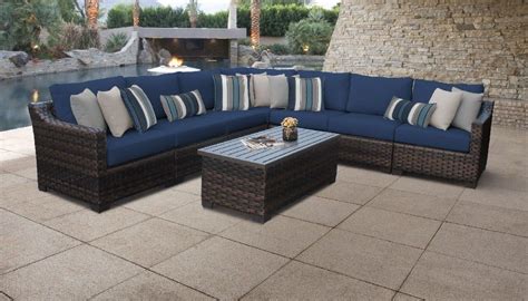 Kathy Ireland Homes And Gardens River Brook 8 Piece Outdoor Wicker Patio