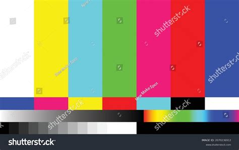 Television Screen Error Tv Test Pattern Stock Vector Royalty Free