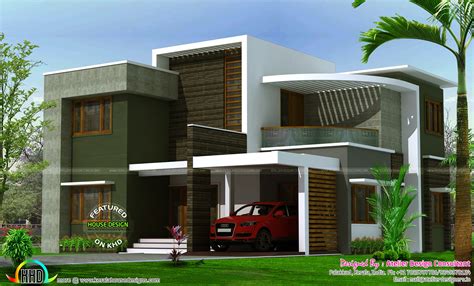 2400 Sq Ft Contemporary Box Type House Kerala Home