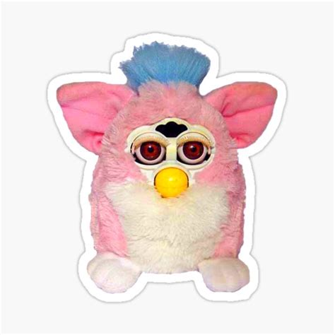 Baby Pink Furby Baby Sticker For Sale By Outsidercorner Redbubble