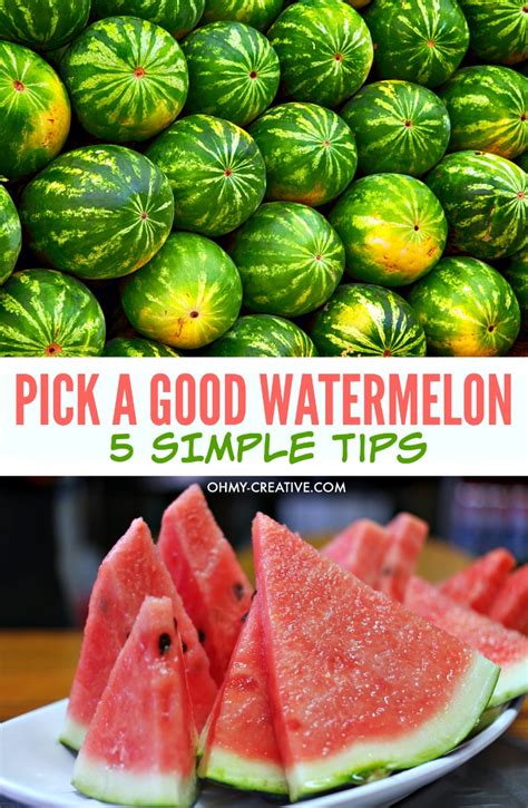 How To Pick A Good Watermelon With These 5 Tips Oh My Creative
