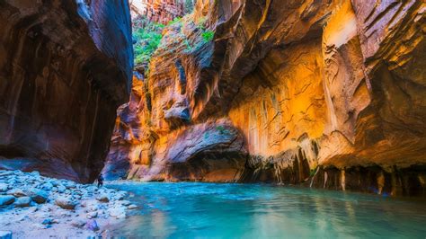 Wallpaper Id 130741 Nature Cave Water Moss Long Exposure Zion