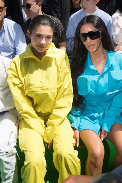 Kim Kardashian S Blue Dress At Louis Vuitton Show In Paris Popsugar Fashion Uk Photo 20