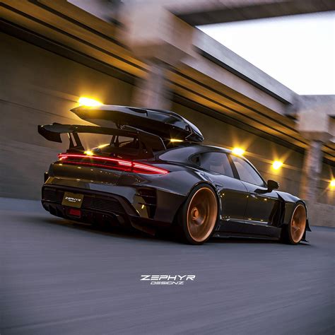 Porsche Taycan “gt3 Hyper Widebody” Seems In Love With Roof Box Ev Road