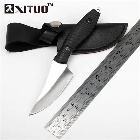Xituo Edc Utility Paring Knives Sharp Handmade Knife 7cr13 Steel Ebony