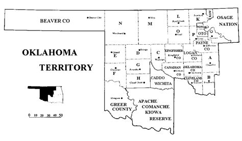Pre Statehood Map Of Oklahoma Territory