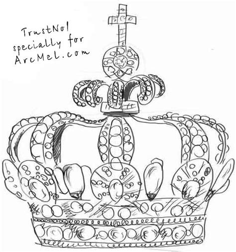 How To Draw A Crown Step By Step Crown Drawing Drawings Jewel Drawing