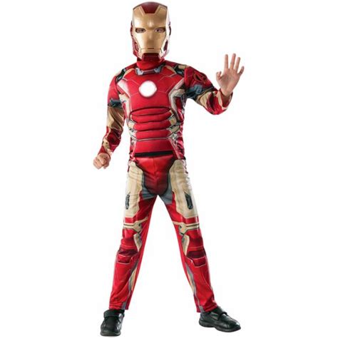 Deluxe Ironman Age Of Ultron Muscled Child Halloween Costume S4 6 M 7 8